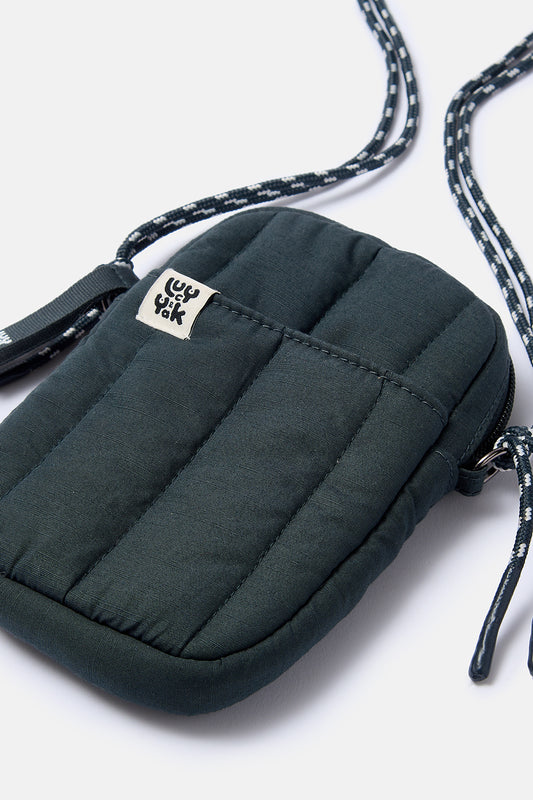 Brock - Recycled Polyester Crossbody Bag in Midnight