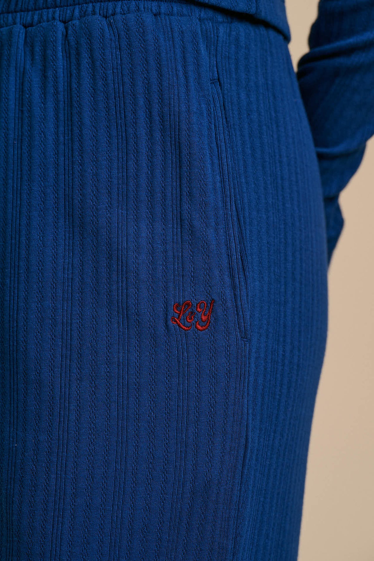 Celeste - Long Sleeve Pyjama in Blue and Burgundy