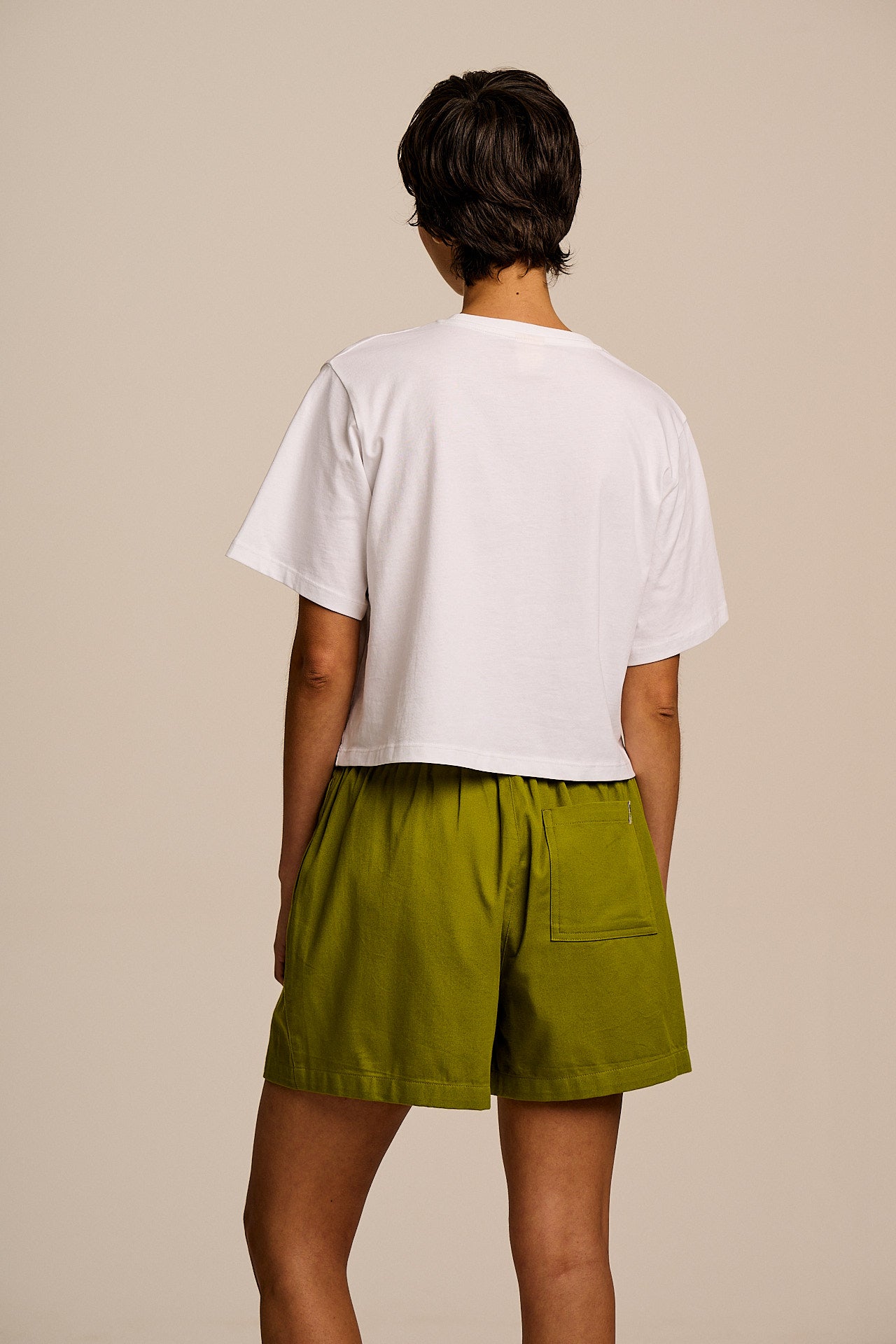 Charlie  - Cotton Shorts in Cypress Green