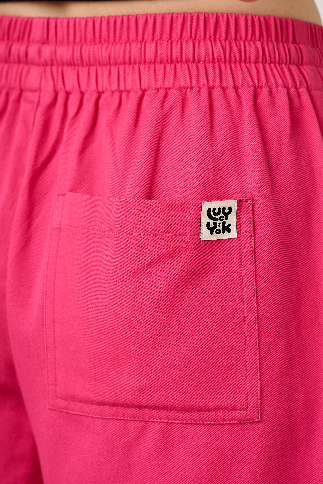 Charlie  - Cotton Beach Shorts in in Fuchsia Rose