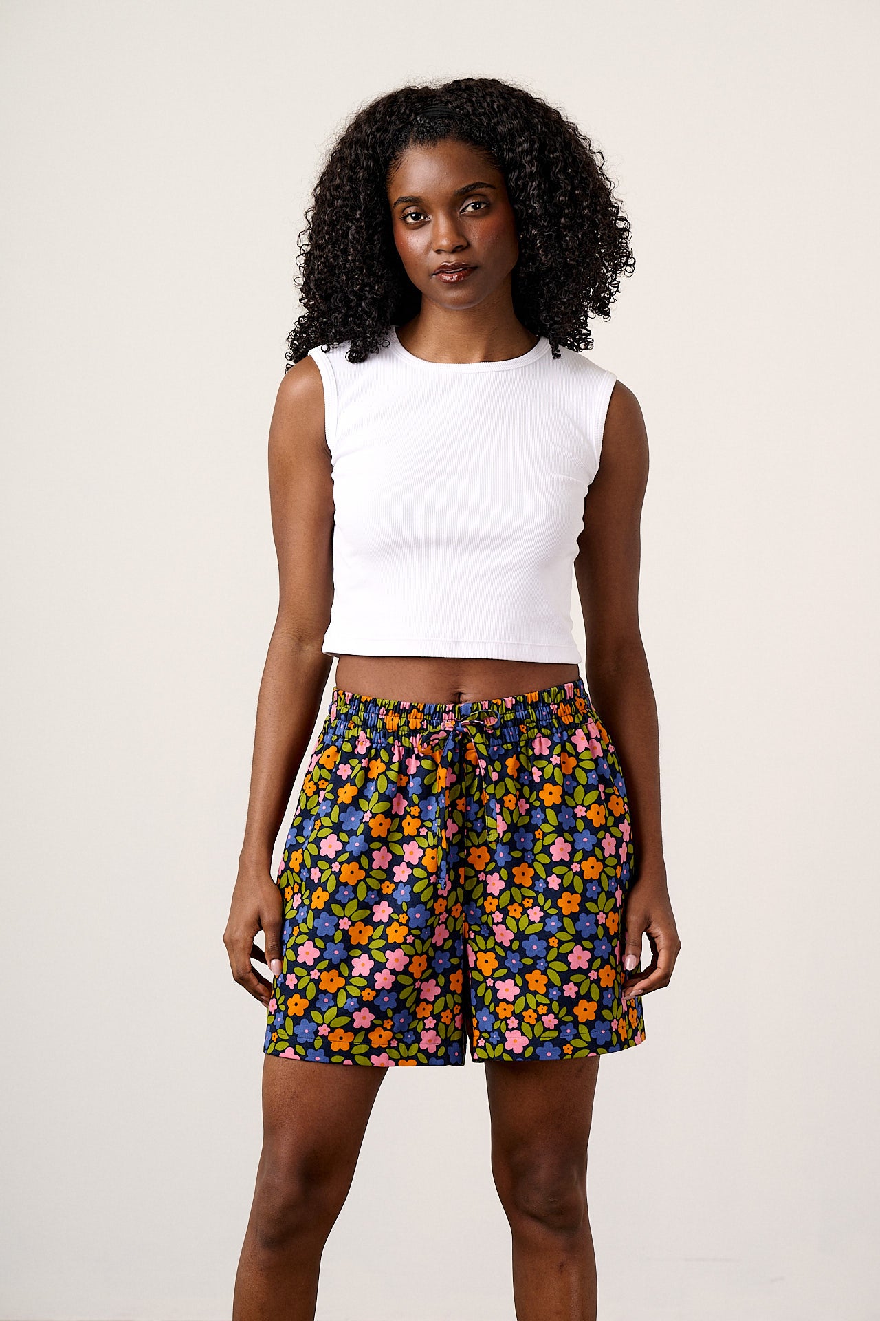 Charlie - Cotton Shorts in Navy Floral – Lucy & Yak