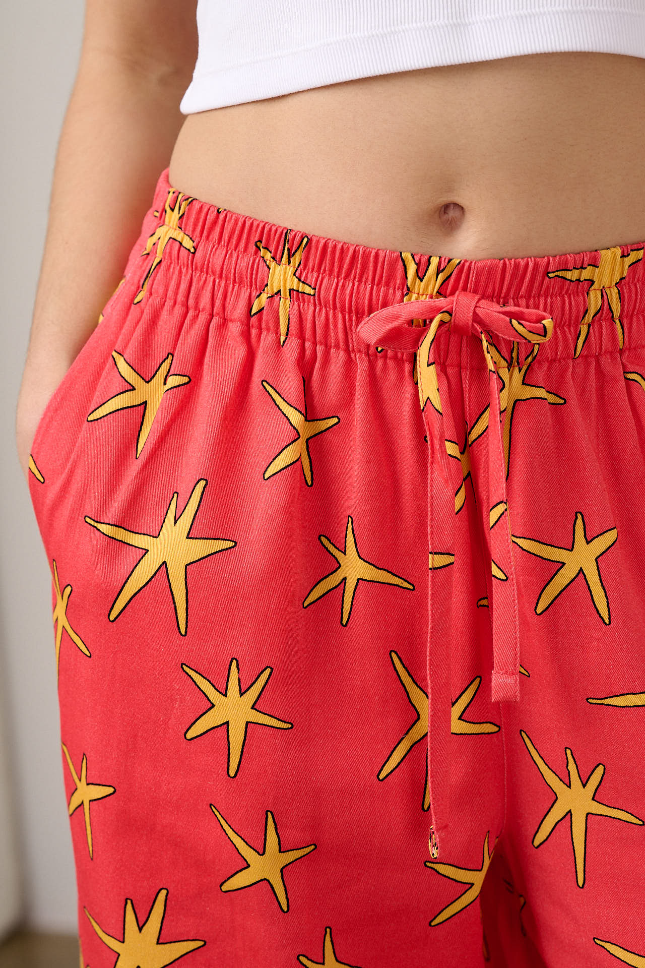 Bee Illustrates Pride 2026 - Chuck -  Wide Leg Cotton Trousers in Pink