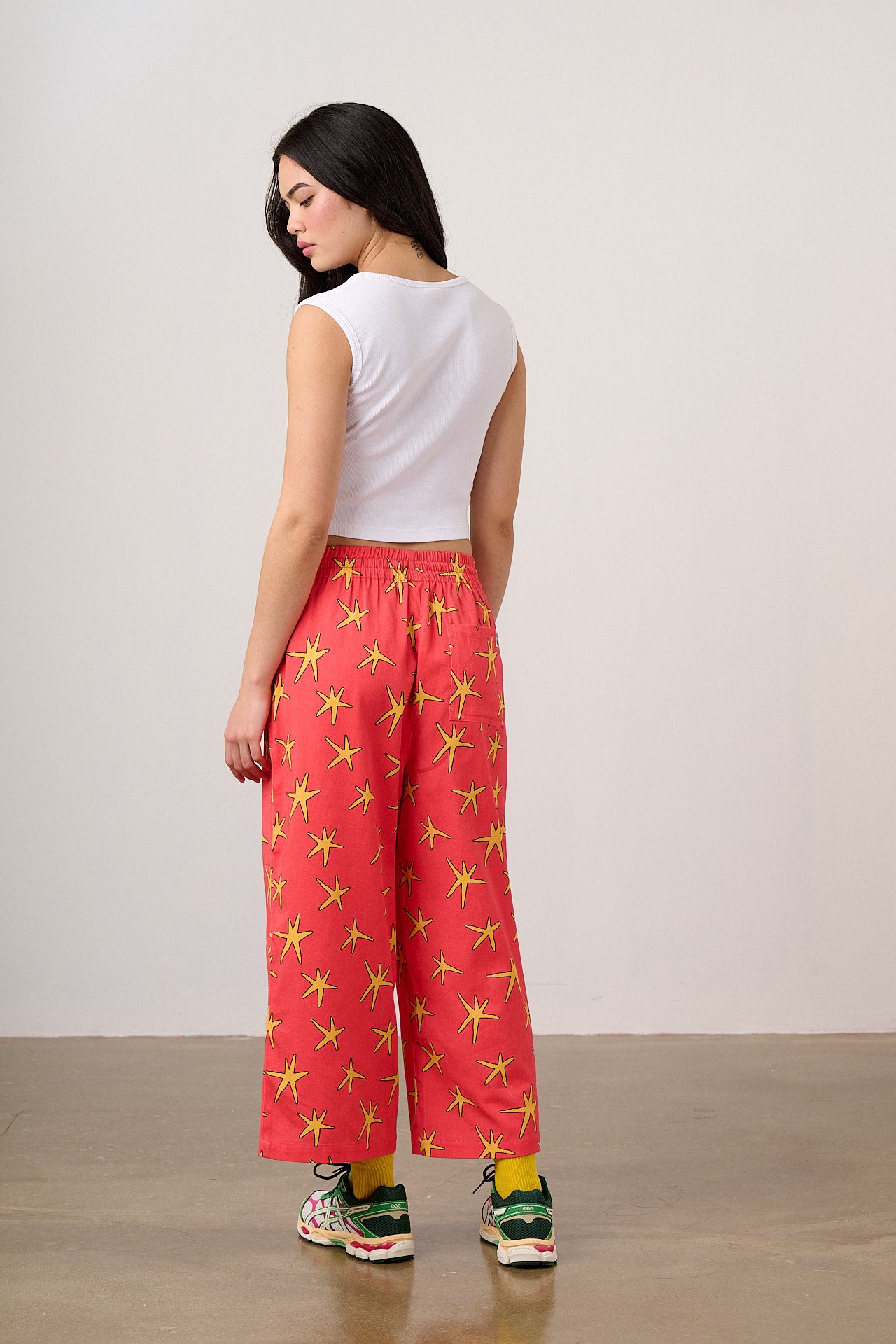 Bee Illustrates Pride 2026 - Chuck -  Wide Leg Cotton Trousers in Pink