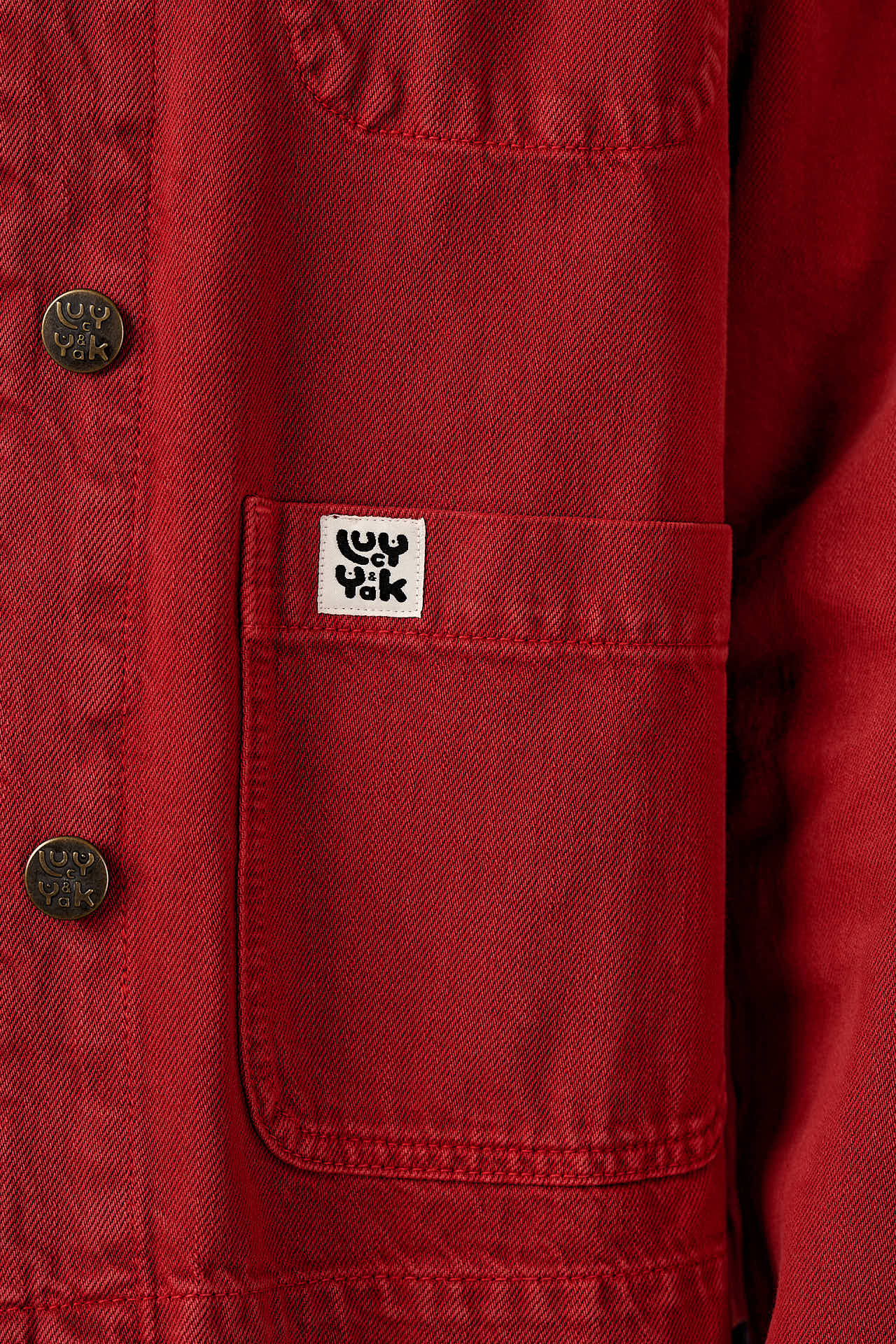 Connie - Denim Jacket in True Red Wash