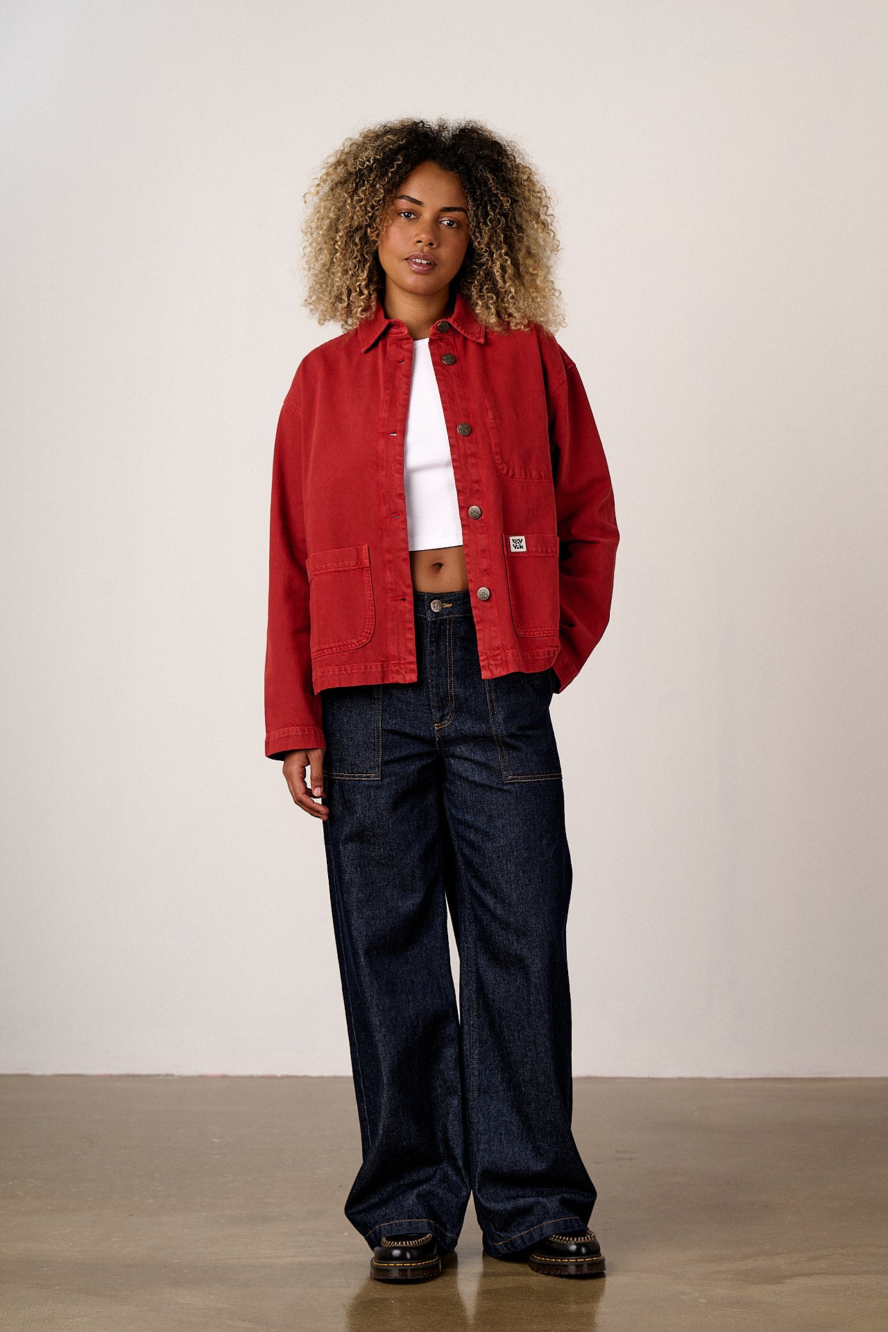 Connie - Denim Jacket in True Red Wash
