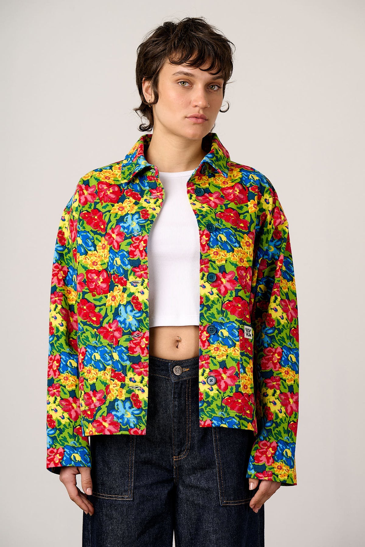 Connie Cotton Jacket In 80s Scribbled Floral Lucy Yak connie-cotton-jacket-in-80s-scribbled-floral-lucy-yak