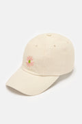 Cap: ORGANIC COTTON - Floral Embroidery