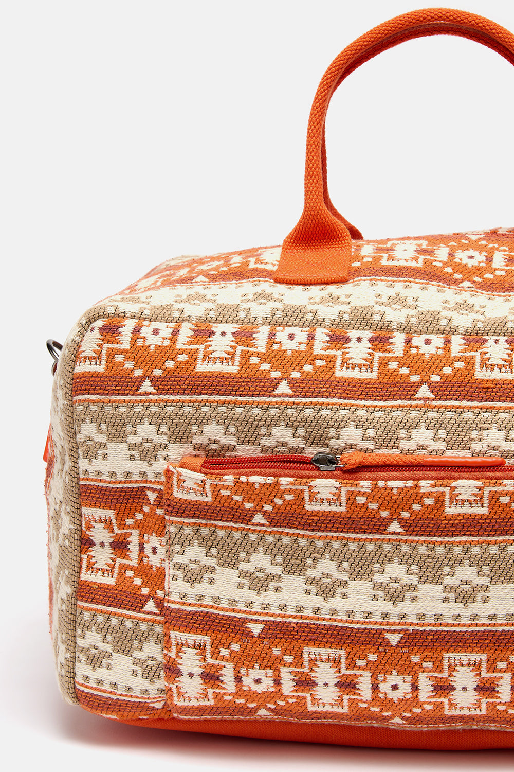 Coppola Weekend Bag DEADSTOCK FABRIC Rust Orange Jacquard