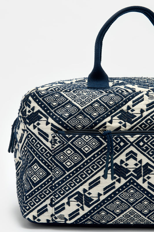 Coppola Weekend Bag: DEADSTOCK FABRIC - Navy Jacquard