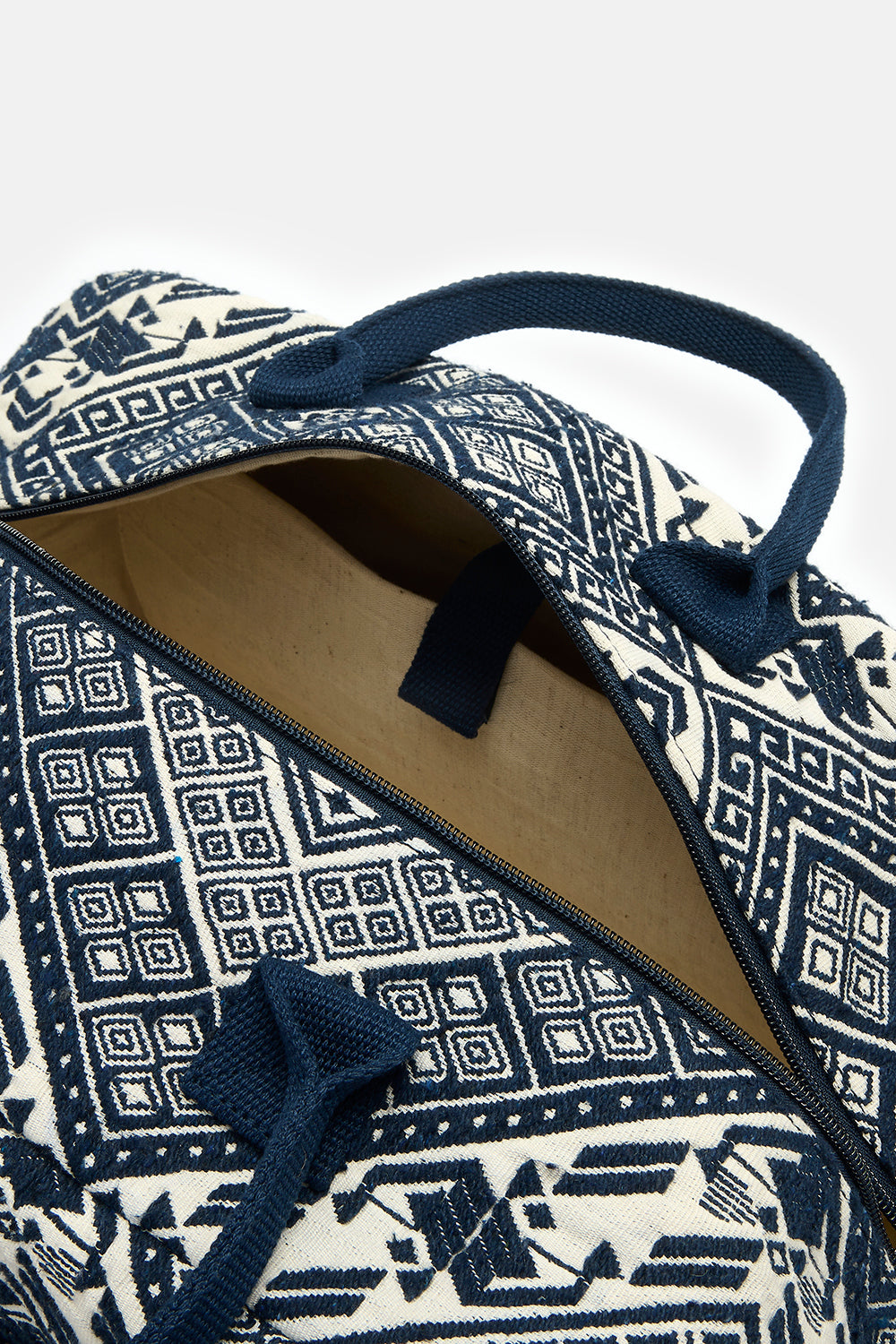 Coppola Weekend Bag: DEADSTOCK FABRIC - Navy Jacquard