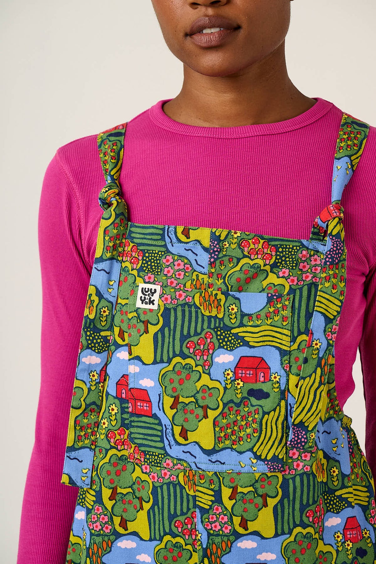 Original - Cotton Twill Dungaree in Farmyard Scene