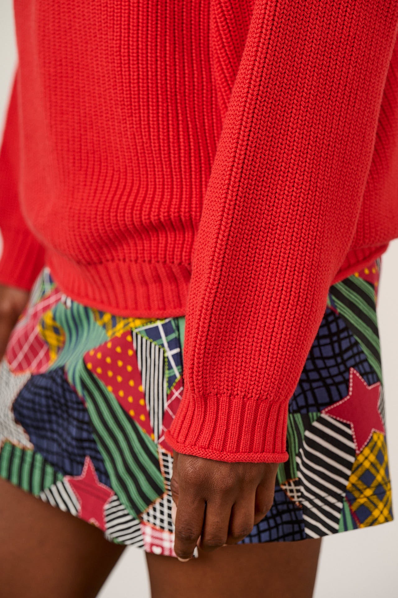Areum - Oversized Knitted Jumper in Red