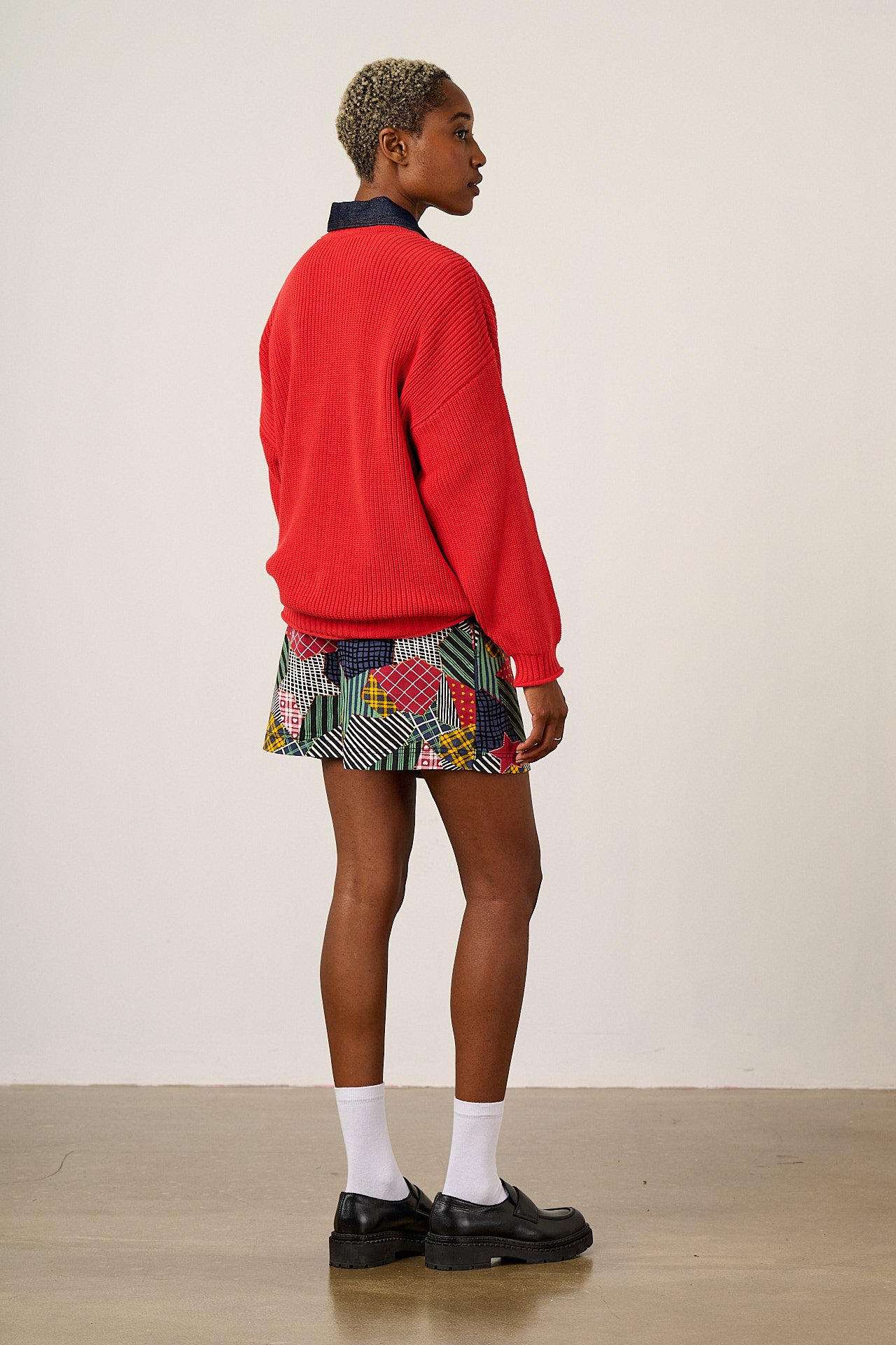 Areum - Oversized Knitted Jumper in Red