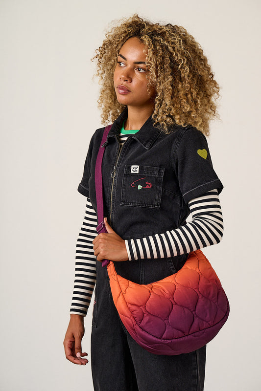Bryony - Crossbody Quilted Bag in Orange Ombre