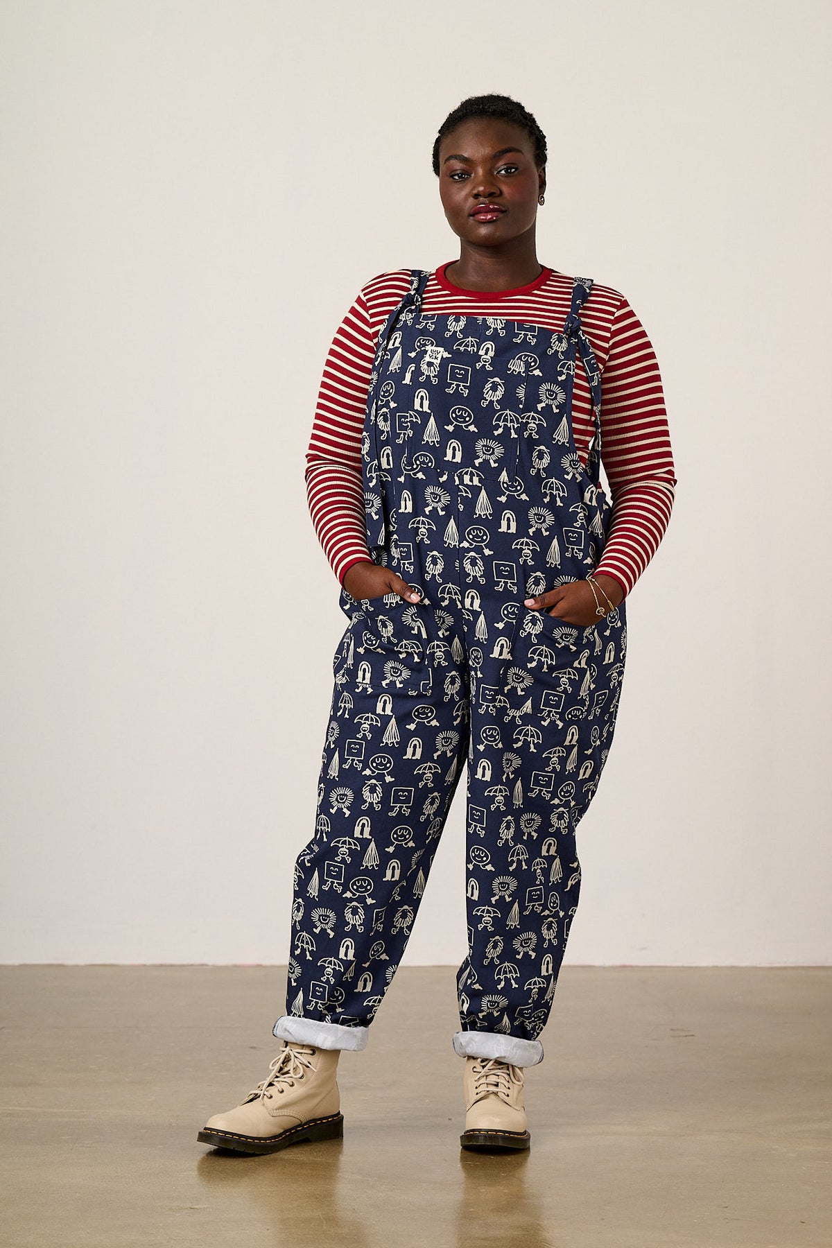 L.E. Original - Organic Cotton Dungarees in Walking in the Rain Studio Arhoj & Yak