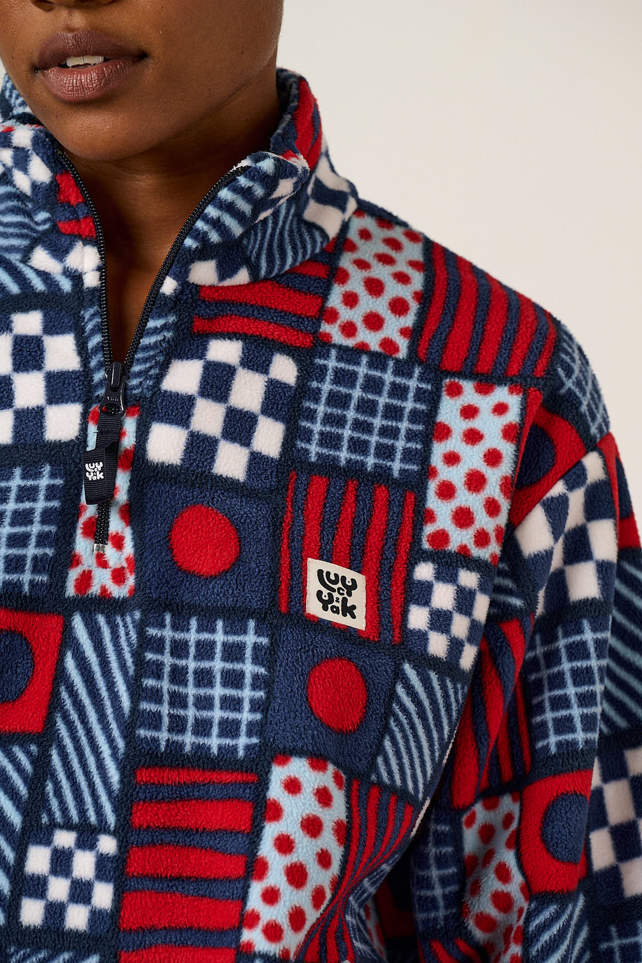 Stevie - Fleece in Ahoy There Checkerboard