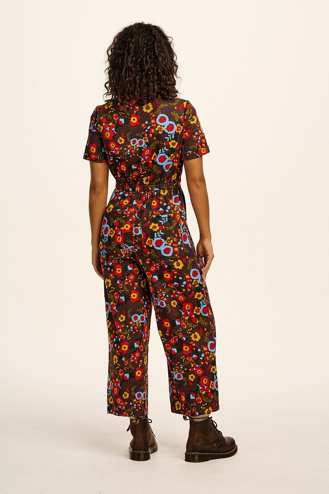 Ragan - Cotton Jumpsuit in Follow Trails Floral Print