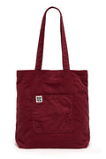 Corduroy Tote Bag in Maroon