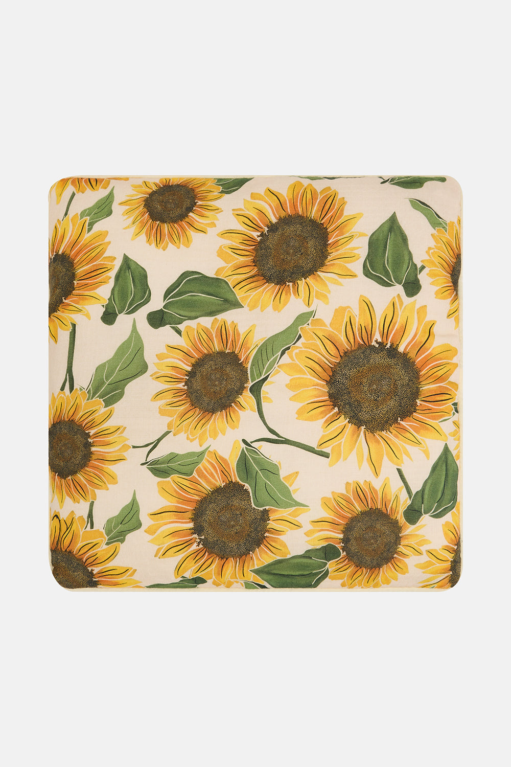 Cushion Cover in Cream Sunflower Print