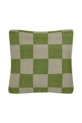 Polar Fleece Cushion Cover in Green Checkerboard Print