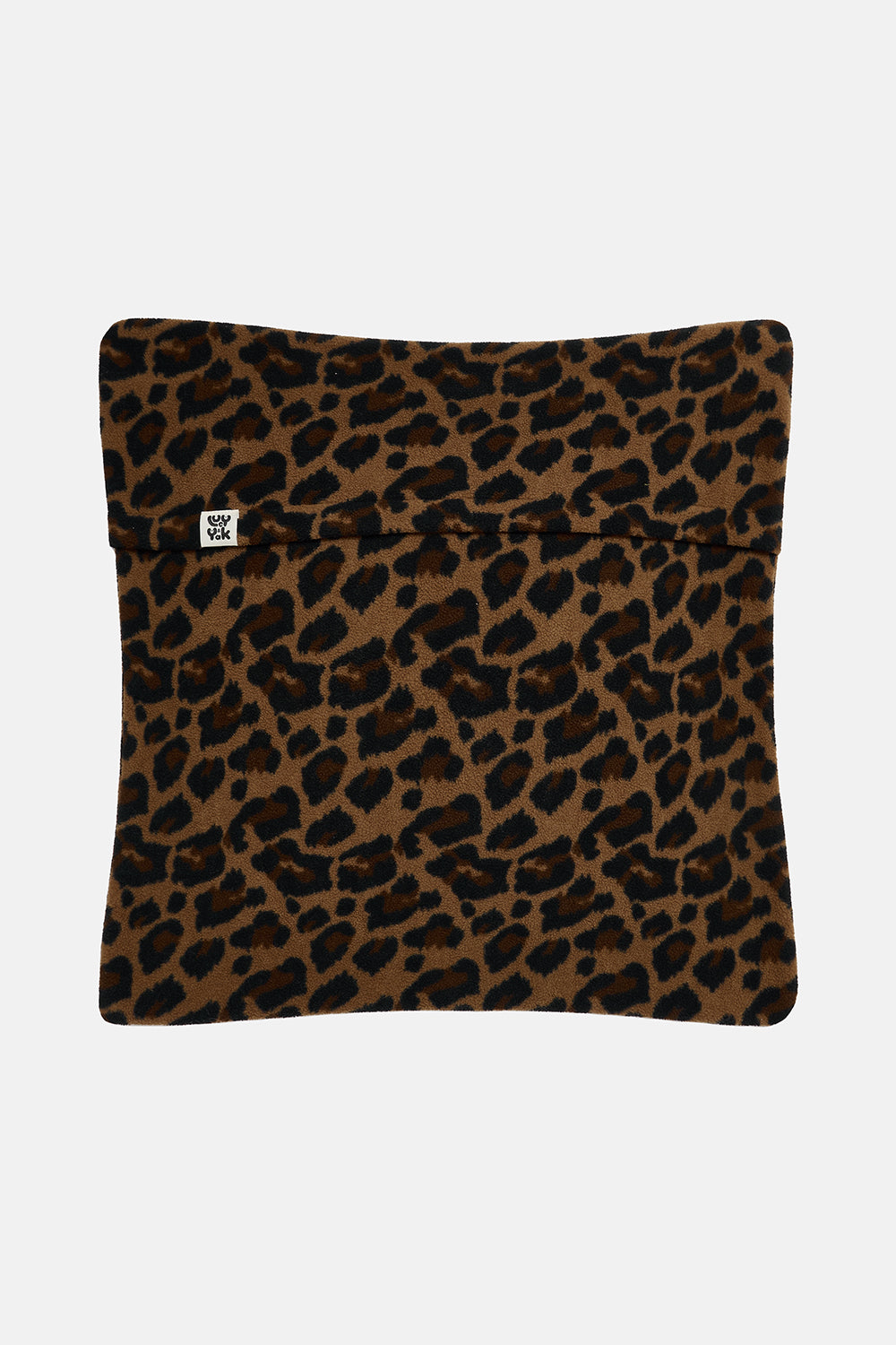 Polar Fleece Cushion Cover in Leopard Print