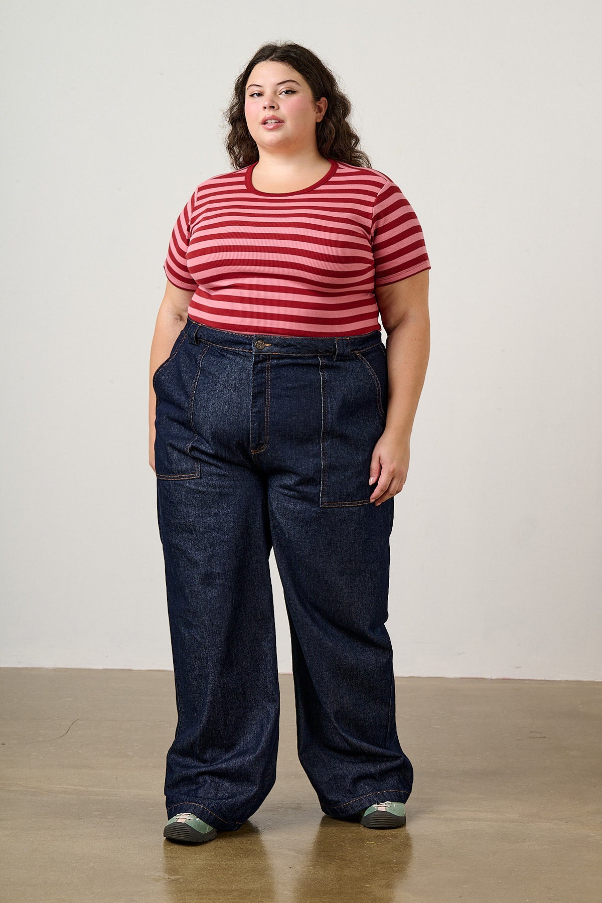 Delores - Wide Leg Denim Jeans in Indigo