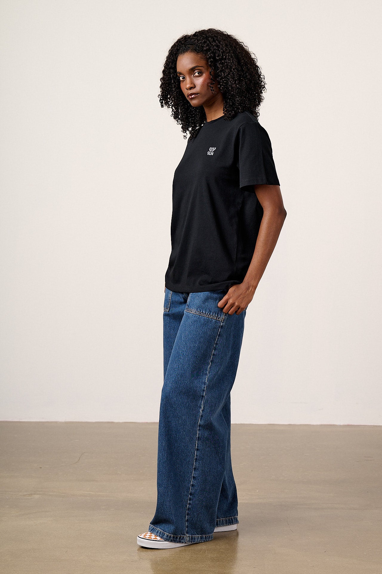 Denver - Cotton T-Shirt in Black