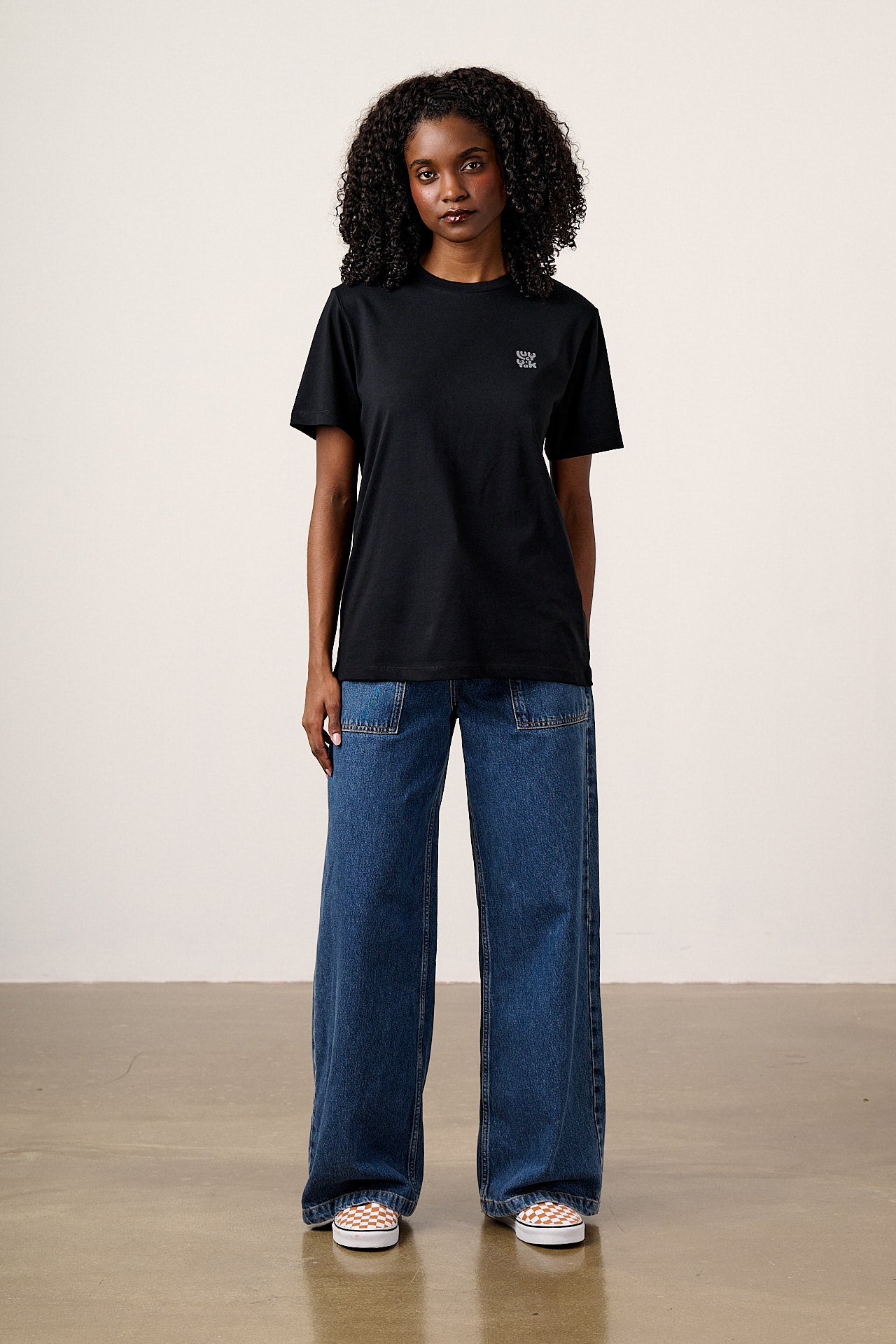 Denver - Cotton T-Shirt in Black