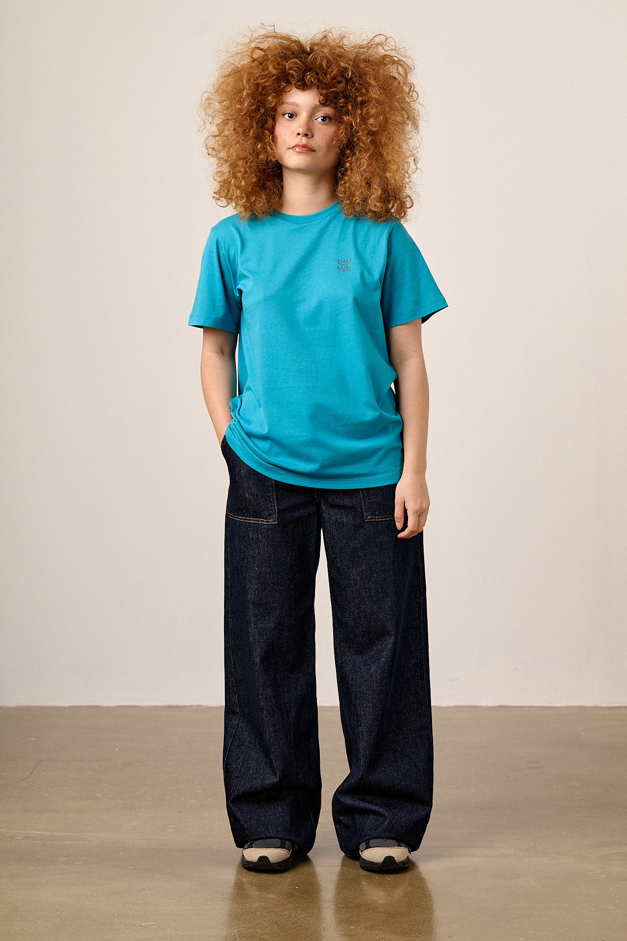 Denver - Cotton T-Shirt in Teal