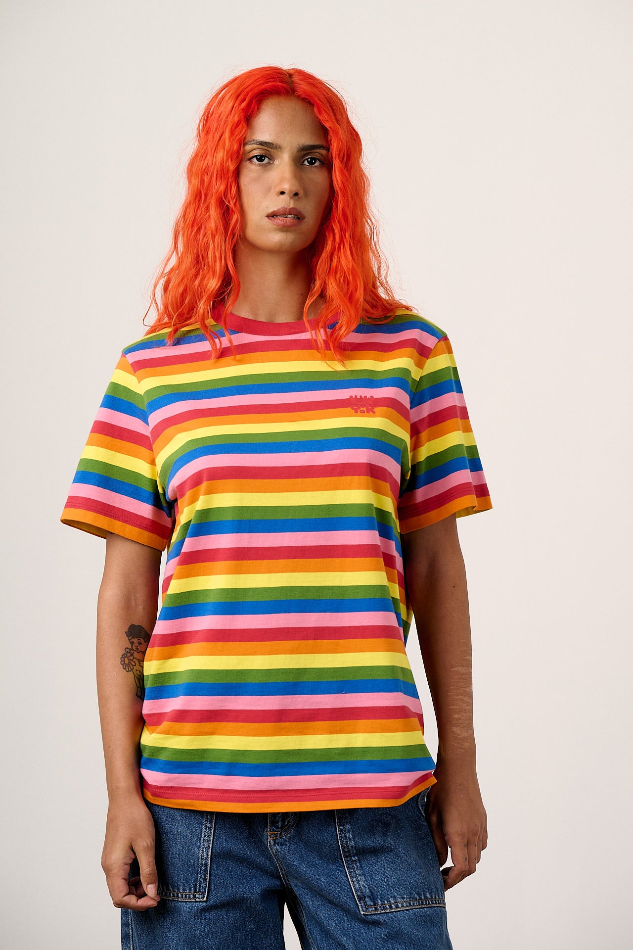 Denver - Cotton T-Shirt in Vida Stripe