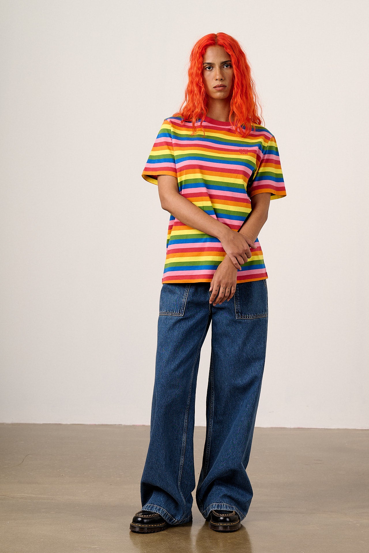 Denver - Cotton T-Shirt in Vida Stripe