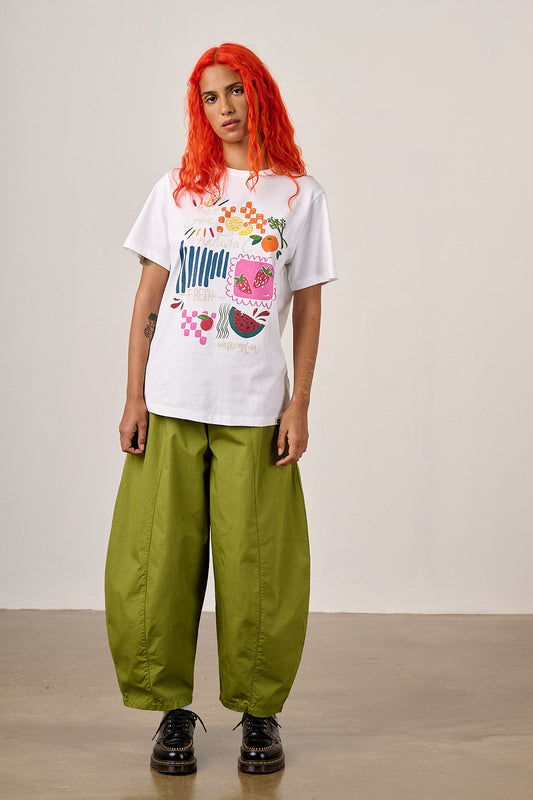 Denver - Cotton T-Shirt in White - Juice Print