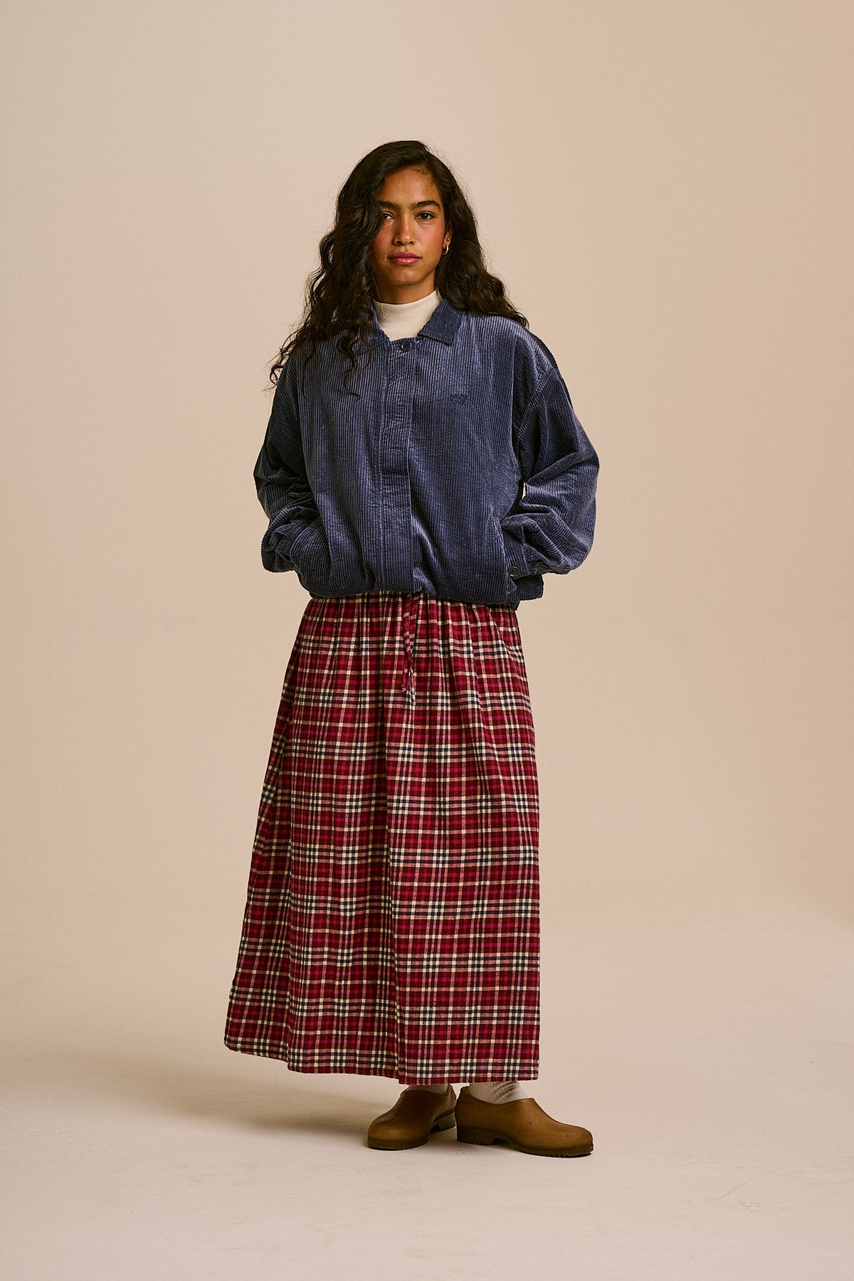 Devan - Cotton Corduroy Jacket in Blue