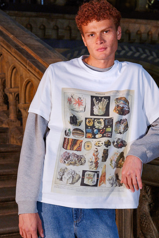 L.E. Denver - Cotton T-Shirt in Minerals Natural History Museum & Yak