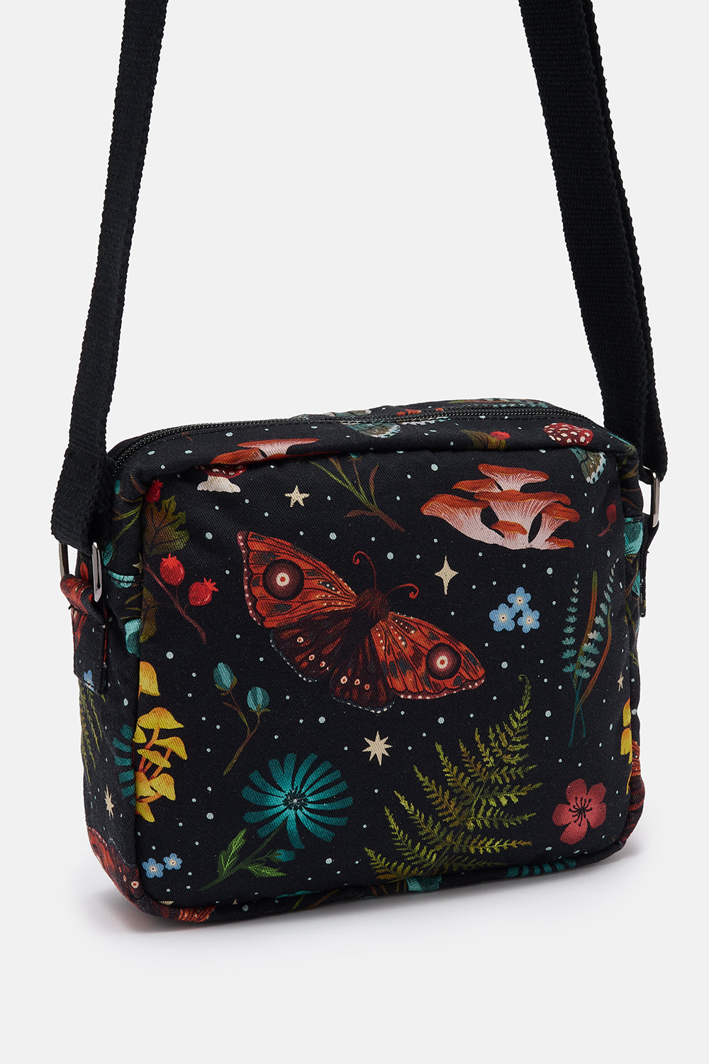 L.E. Dara - Crossbody Canvas Bag in Artist Print by Bojana