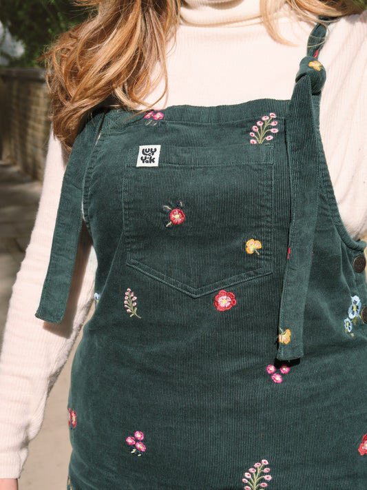 Mini Pini Dress: ORGANIC CORDUROY - Bella Embroidery