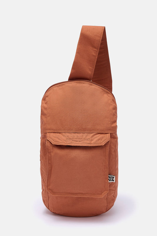 Dora - Cotton Crossbody Backpack in Amber Orange