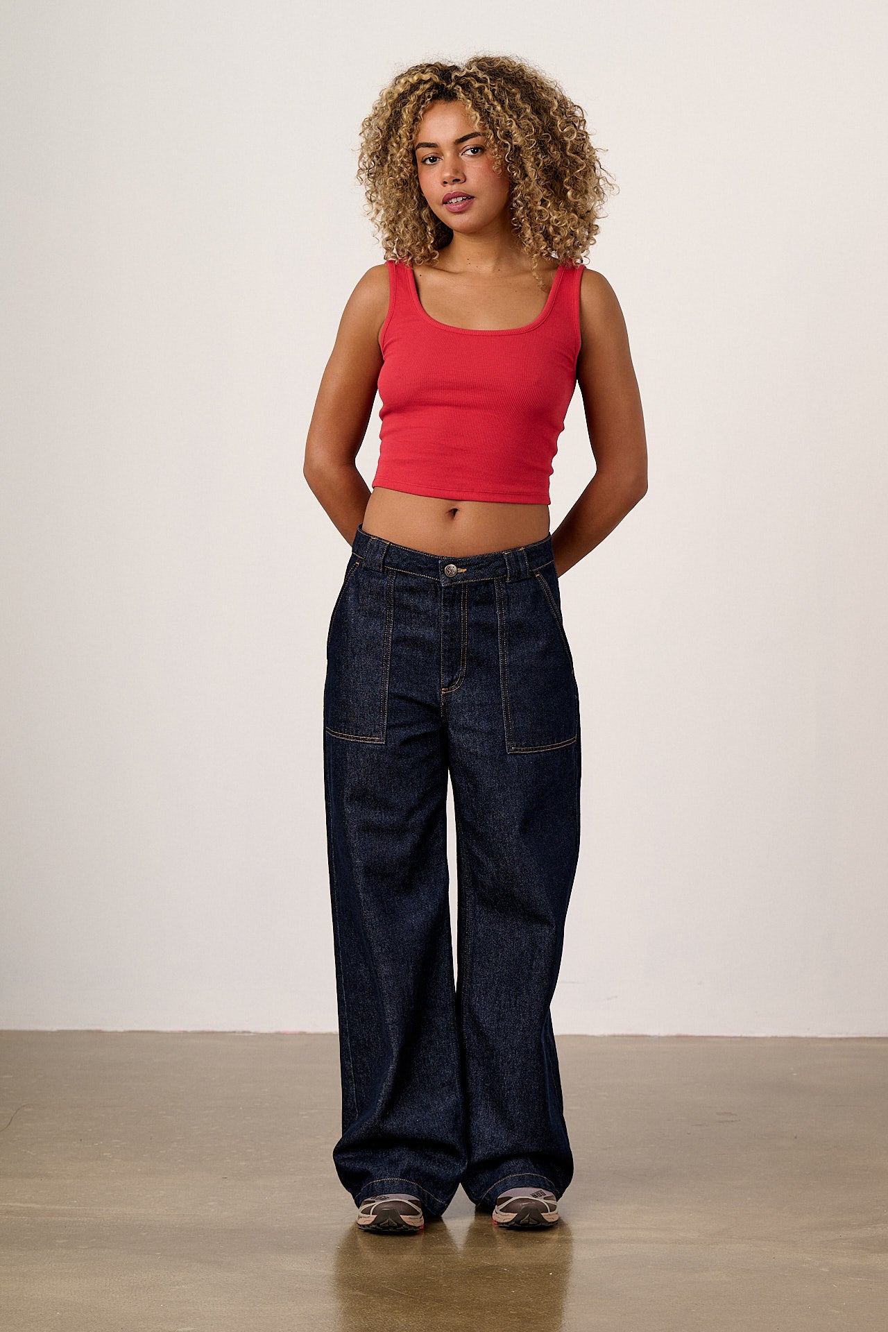 Eden - Cotton Vest in Red