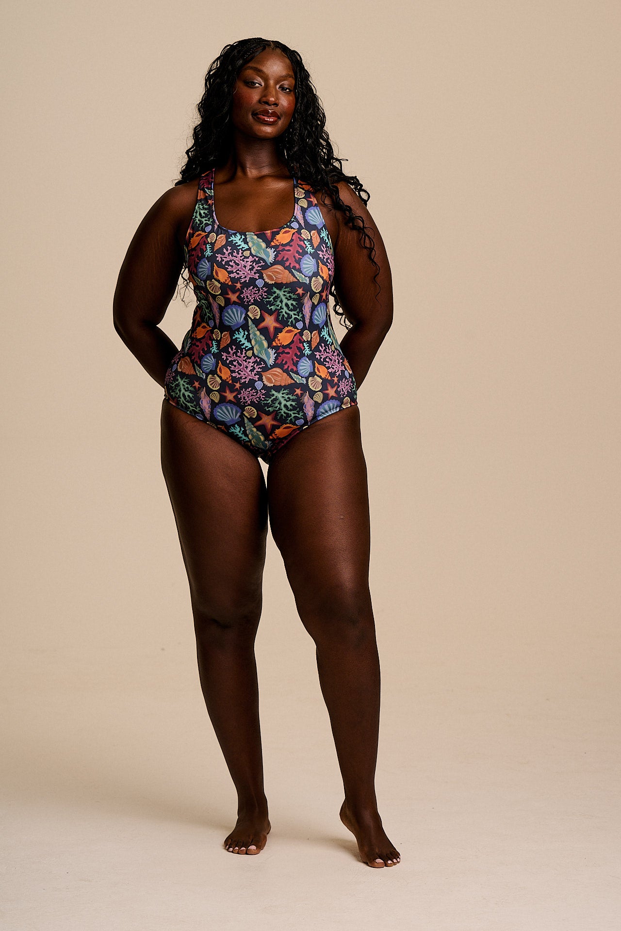 Elena - Swimsuit in Shell Print