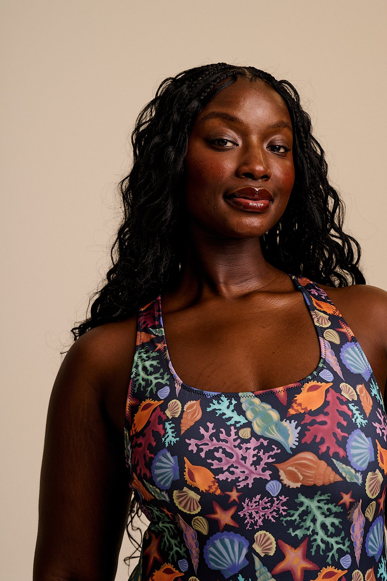 Elena - Swimsuit in Shell Print