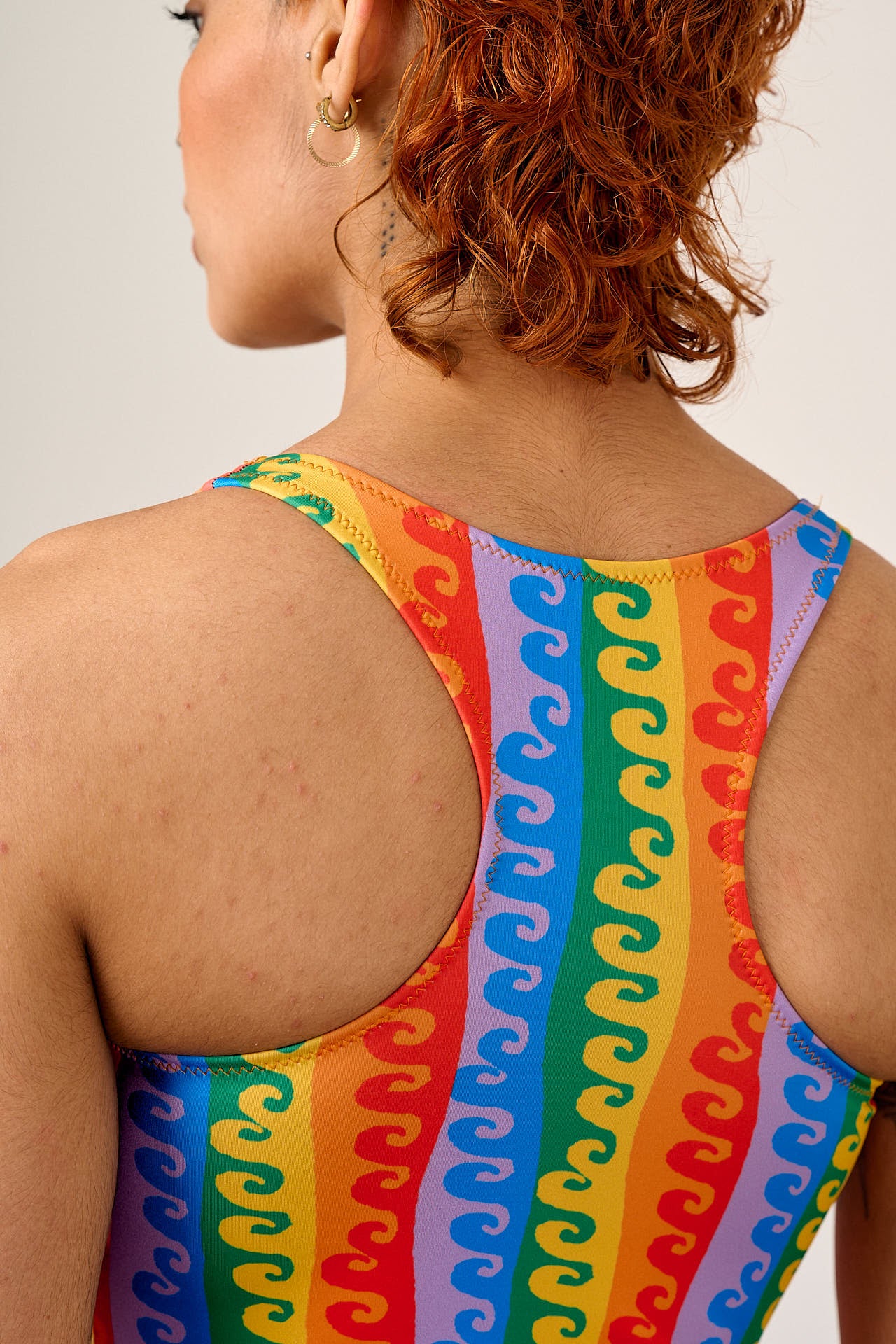 Elena - Swimsuit in Rainbow Wave