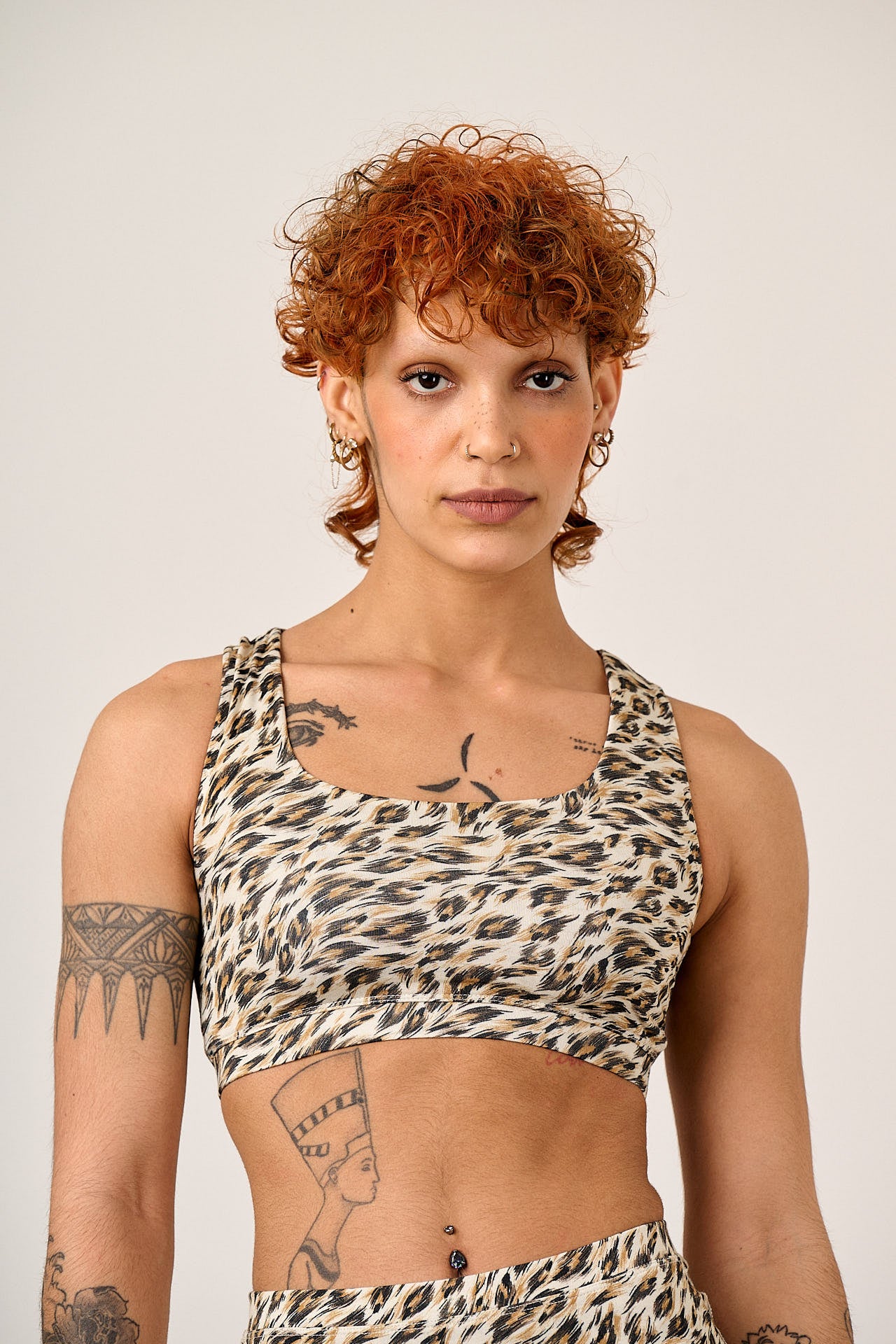 Emil - Viscose Crop Top in Leo Swirl