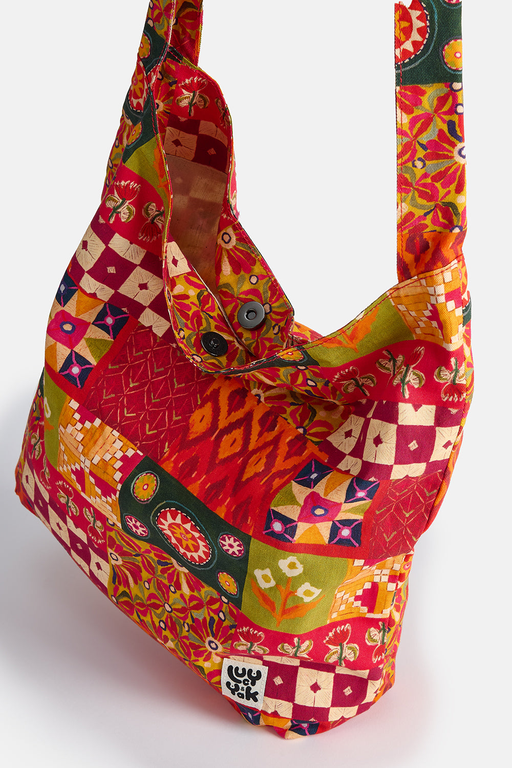 L.E. Erin - Cotton Shoulder Bag in Artist Print by Namrata Kumar