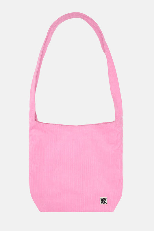 Erin Shoulder Bag: ORGANIC CORDUROY - Pink Sorbet