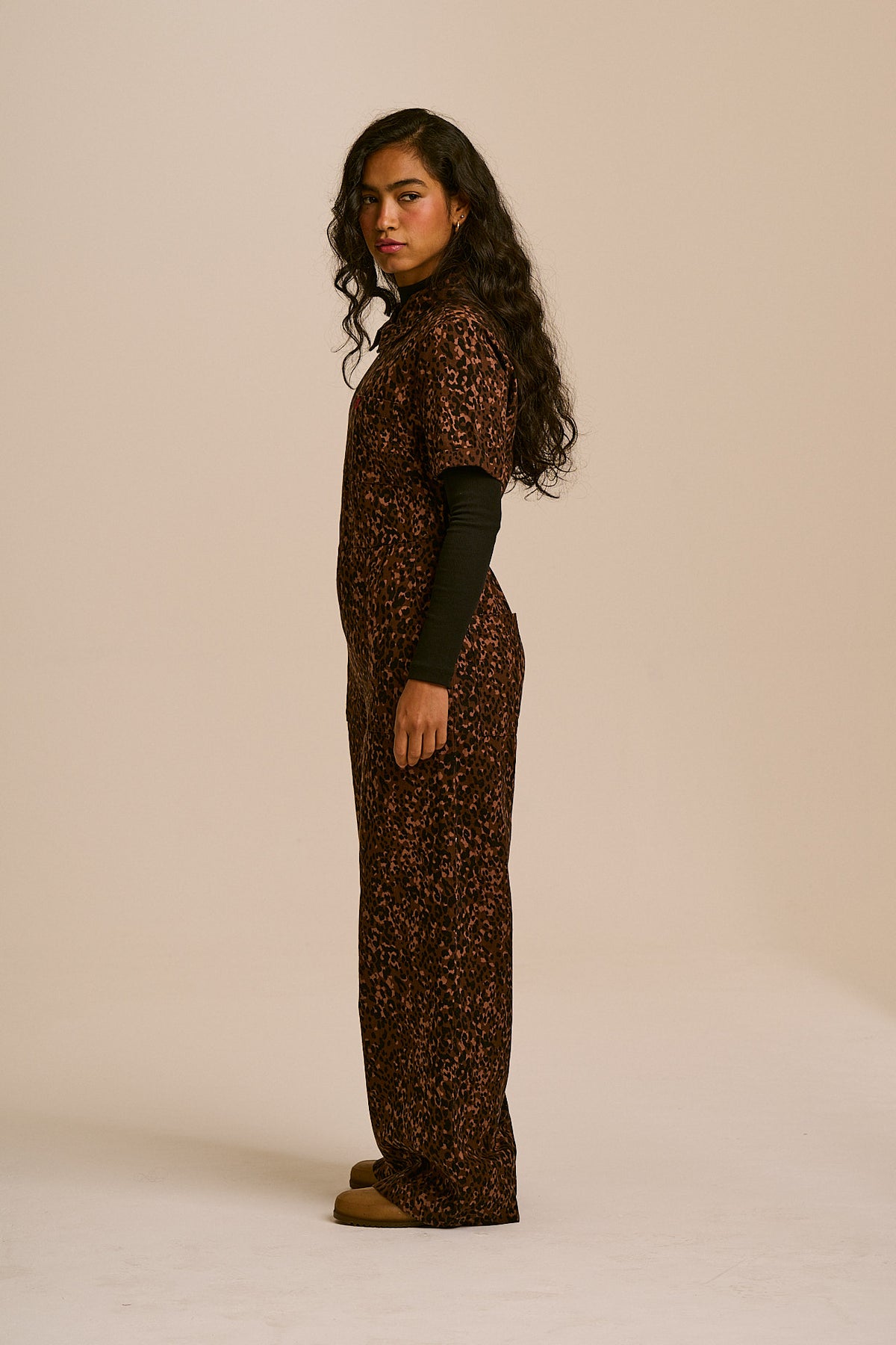 Finnegan - Organic Cotton Full Length Jumpsuit in Animal