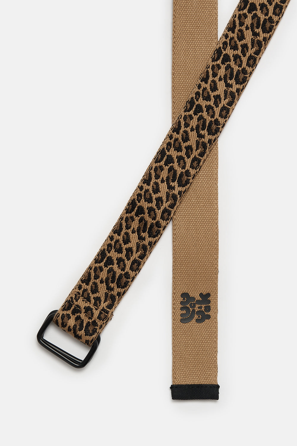 Flynn - D-Ring Cotton Belt in Leopard Print