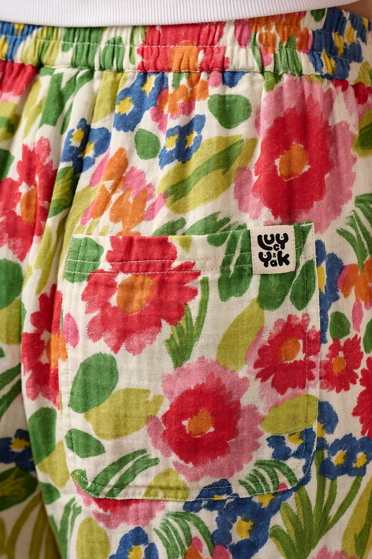 Freddie - Barrel Leg Cotton Trousers in Ivory Marie