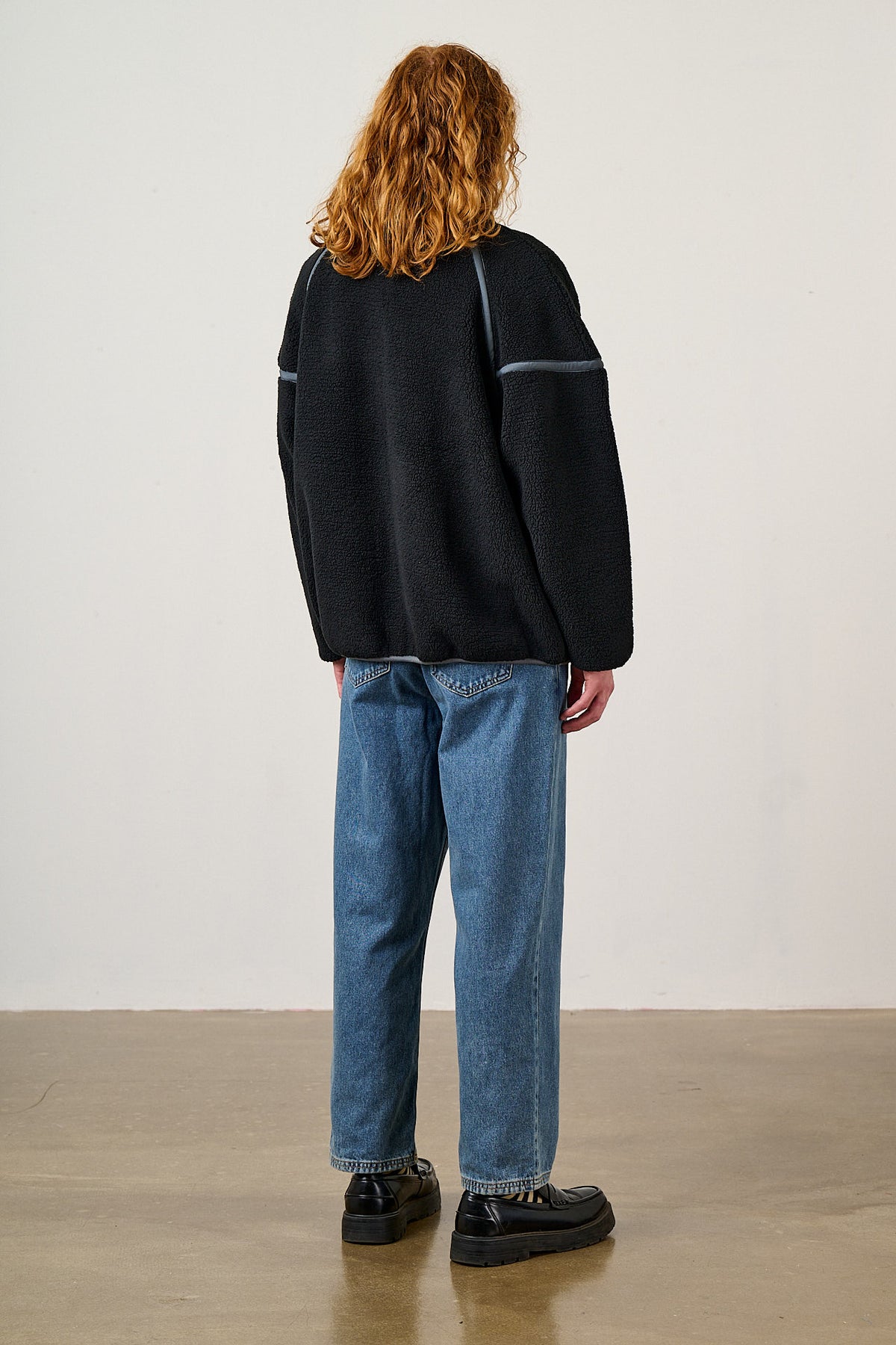 Hayes - Borg Zip Through Fleece in Black