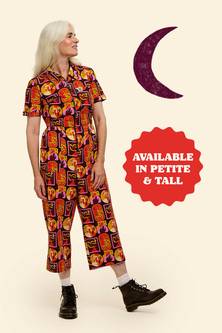 L.E. Ragan - Cotton Jumpsuit in Artist Print by Hugo Alberto
