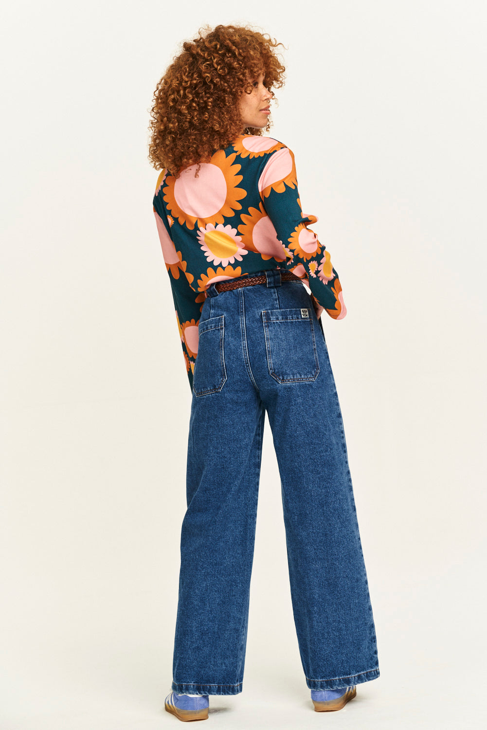 Delores Wide Leg Jeans: ORGANIC CORDUROY - Pesto Green – Lucy & Yak